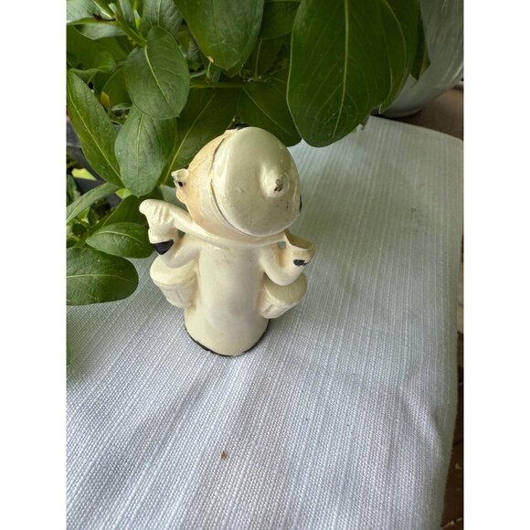 Vintage Asian-Inspired Figurine | Hand-Painted Ceramic Water Carrier | - Picture 2 of 2